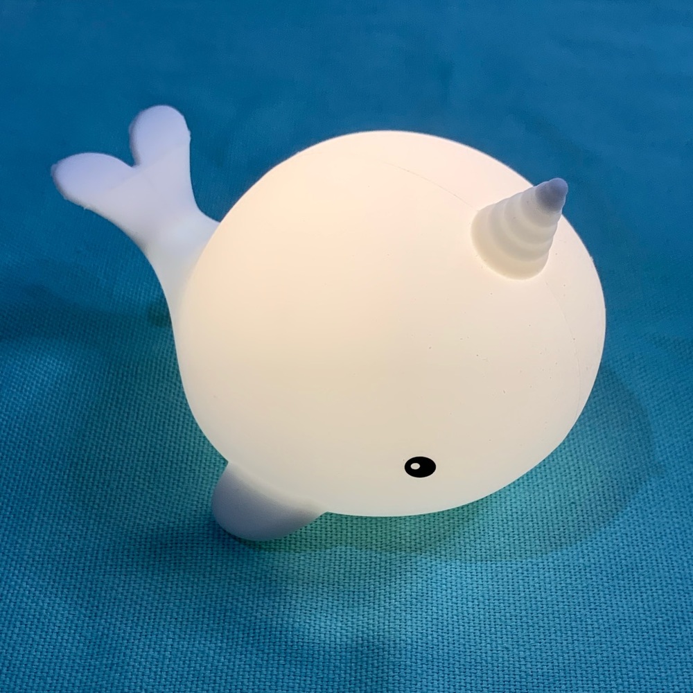 Color Changing Night Light Desk‎ Lamp Kids Room Baby Whale 🐳 USB Chargeable